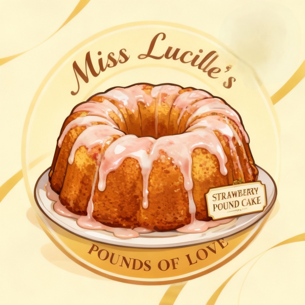 Strawberry Pound Cake with fresh berry flavor